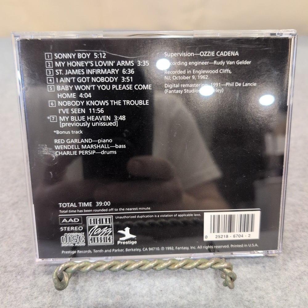 Red Garland‎ When There Are Grey Skies CD Original Jazz Classics Prestige 1992 - Picture 2 of 2